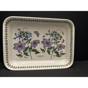Portmeiron Botanic Garden Clematis Casserole Lasagne Dish 10 1/2x14x2 Excellent